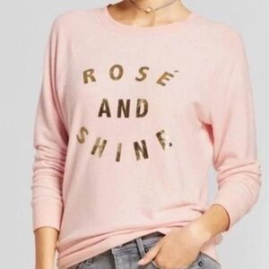 “ROSÉ AND SHINE” baby pink sweatshirt - M